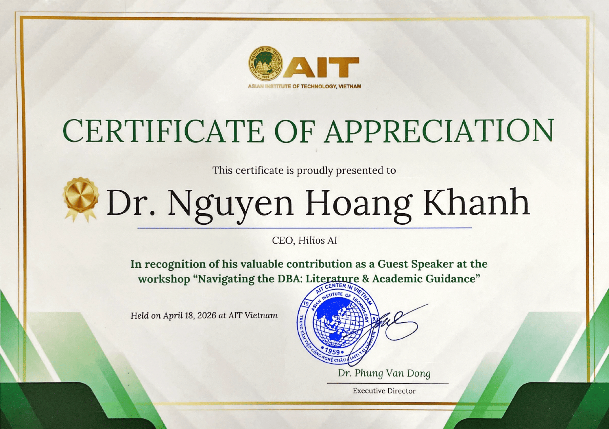 Certification completed by Nguyễn Hoàng Khanh